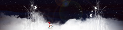 矢量冬季夜景电商圣诞冬季夜景背景banner高清图片