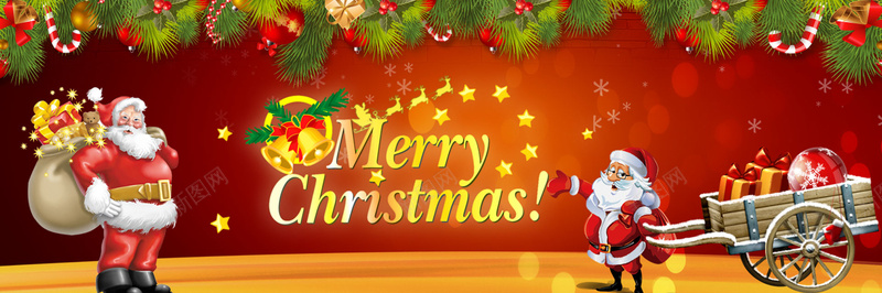 圣诞节背景psd设计背景_新图网 https://ixintu.com 圣诞节海报 圣诞礼物 圣诞老人 圣诞节 马车 星星 红色 海报banner 浪漫 梦幻