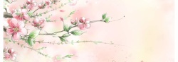 海报水粉画清新手绘水粉花朵背景高清图片