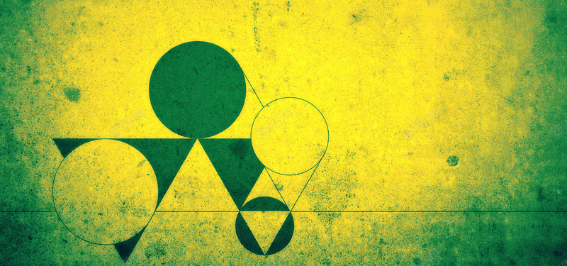 黄绿色图形图案海报素材背景背景