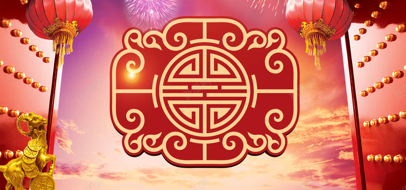开门红喜庆背景psd设计背景_新图网 https://ixintu.com 红门 烟花 中国风 海报banner