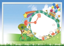 变形气球卡通童趣背景高清图片