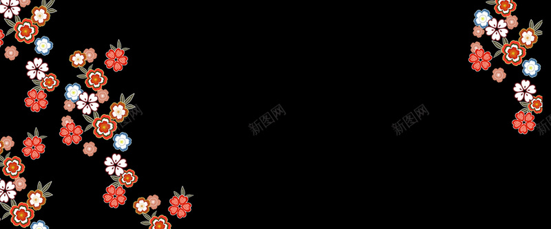 和风日式花朵图案jpg设计背景_新图网 https://ixintu.com 海报banner 文艺 小清新 简约 和风日式花朵图案