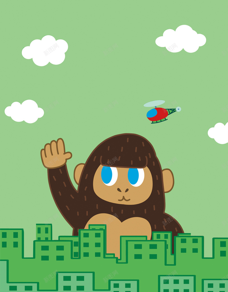 可爱的卡通动物海报背景素材psd设计背景_新图网 https://ixintu.com 可爱的卡通 小动物 小熊 小鹿 气球 可爱的卡通动物图片下载 猴子 本子 封面
