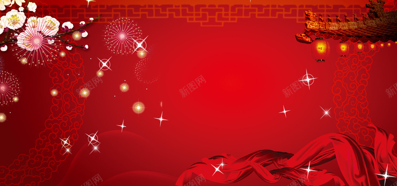中国红喜庆节日背景背景