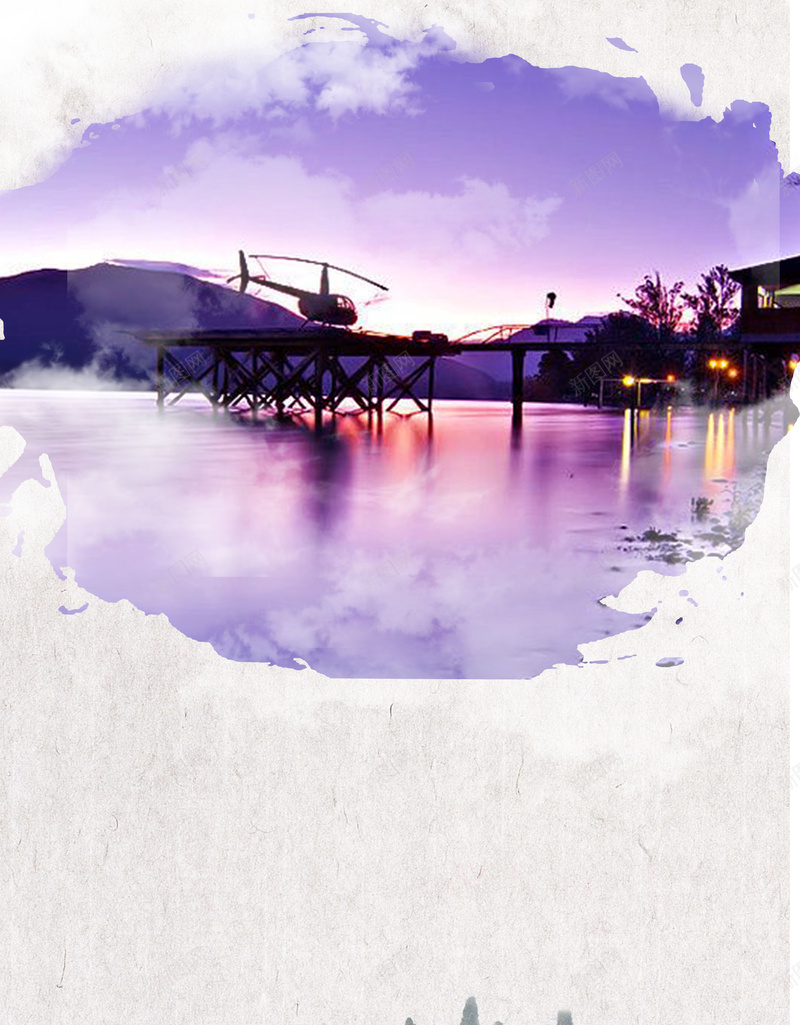 冬季旅游紫色唯美风景宣传背景psd设计背景_新图网 https://ixintu.com 新西兰海报 冬季旅游 唯美 紫色 风景 新西兰游玩 新西兰旅游 新西兰印象 新西兰宣传