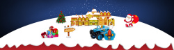 雪人玩具圣诞节玩具促销banner背景高清图片