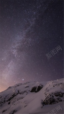星空雪地H5背景背景