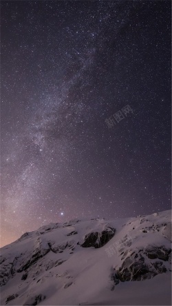 雪地石头星空雪地H5背景高清图片