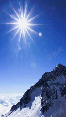 冬季雪峰H5摄影背景背景