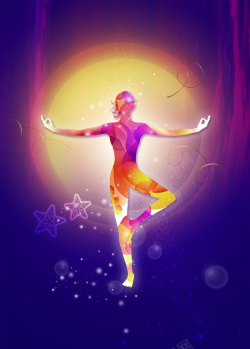 紫色瑜伽砖瑜伽舞蹈背景素材高清图片