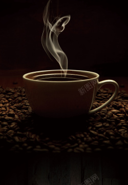 喝咖啡休息时间喝咖啡送礼金渐变餐饮海报高清图片