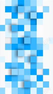 方格简约扁平化蓝色H5背景图背景