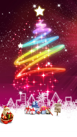 闪亮的圣诞树圣诞节闪亮圣诞树H5背景高清图片