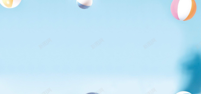 女装创意背景墙jpg设计背景_新图网 https://ixintu.com 蓝色 气球 海报banner 卡通 童趣 手绘