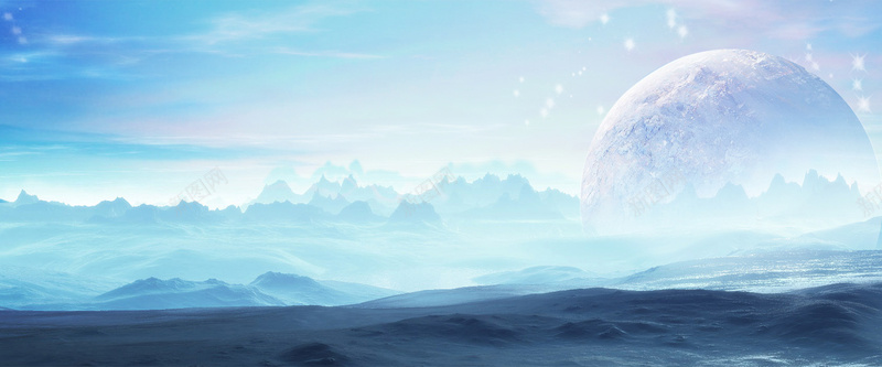 梦幻星空背景jpg设计背景_新图网 https://ixintu.com 星空背景 月球 海报banner 星空 星云 星海 星际