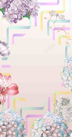 盛放的花卉粉红色母亲节花卉广告背景高清图片