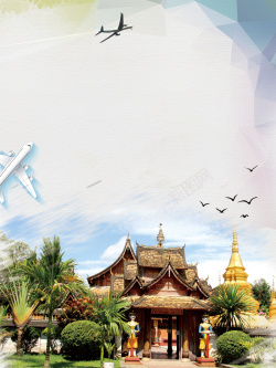 丽江印象西双版纳旅游海报背景高清图片
