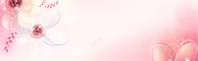 边饰花朵粉色梦幻jpg设计背景_新图网 https://ixintu.com 海报banner