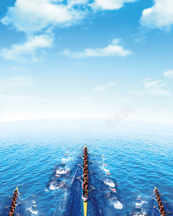团队划船企业文化展板背景素材高清图片