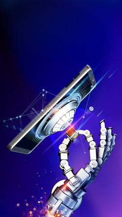 蓝色大气5G新时代创意科技中国移动手机海报图高清图片
