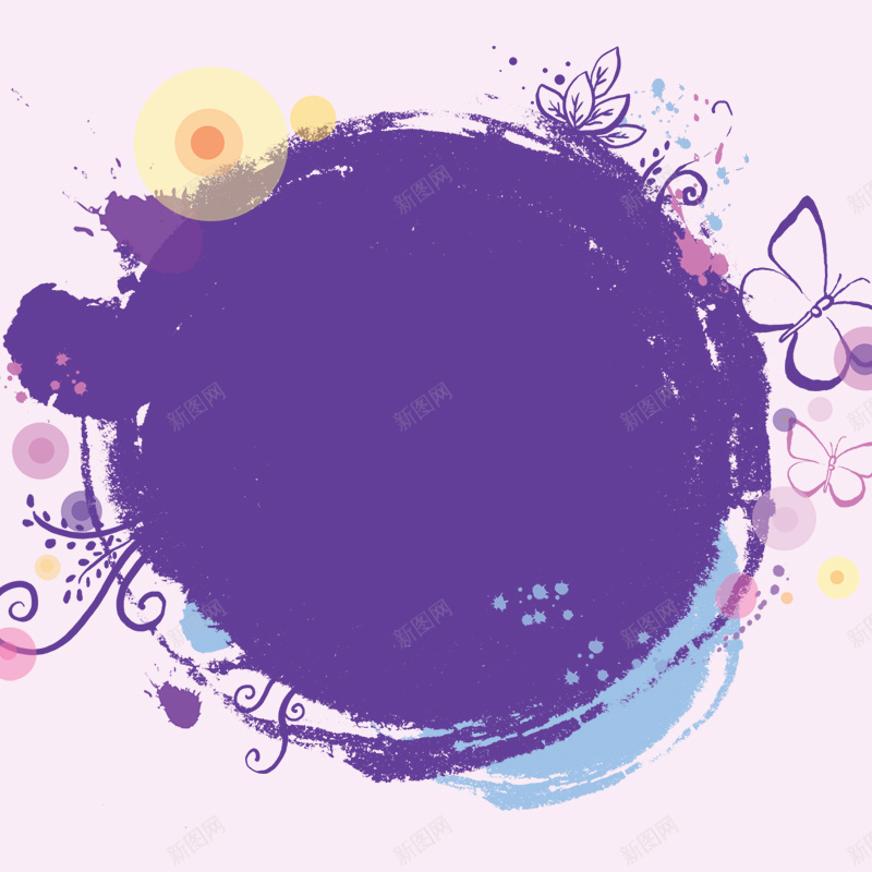 唯美大气psd设计背景_新图网 https://ixintu.com 时尚花纹 卡通人物 儿童画 卡通 花纹背景 唯美 大气 主图 童趣 手绘