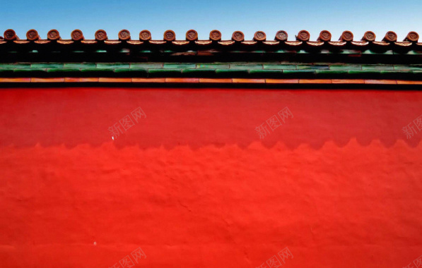 古建筑红色背景素材背景