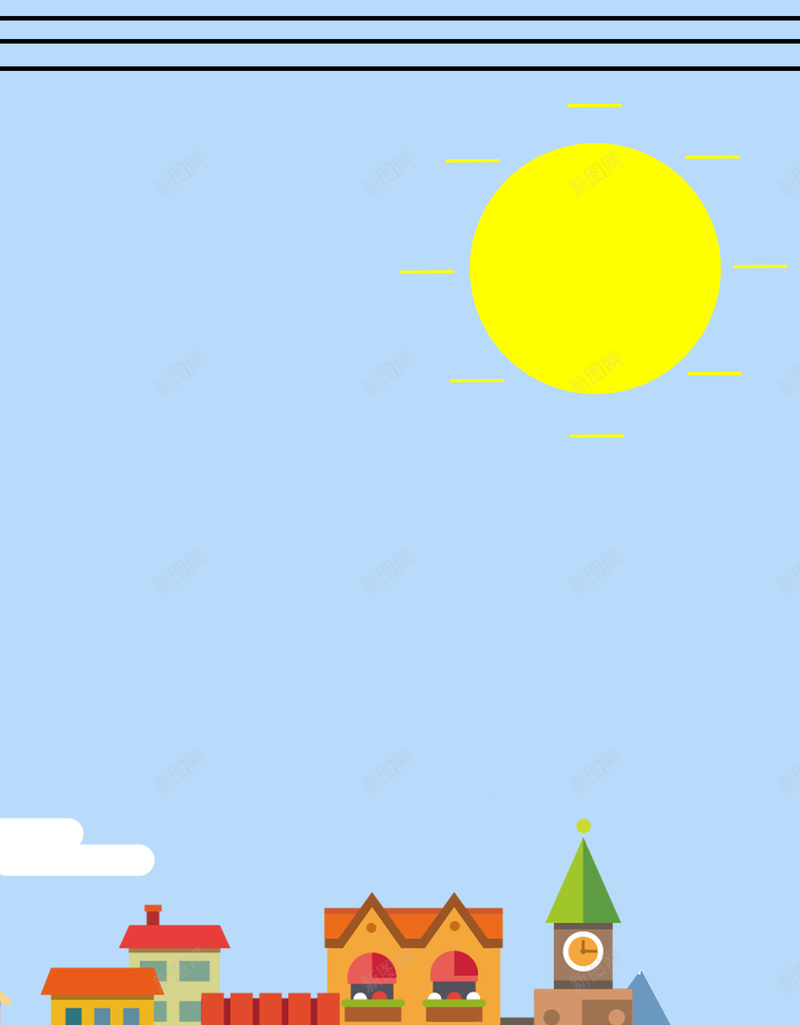 扁平化夏季城市海报矢量背景图psd设计背景_新图网 https://ixintu.com 扁平化 城市 夏季 海报 矢量 背景图 蓝色 四季之夏季