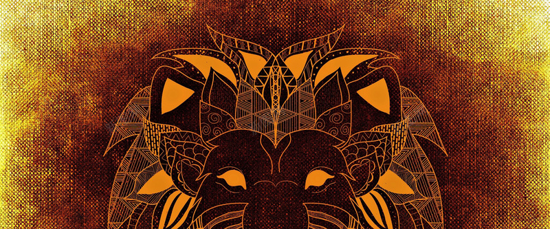 狮子背景jpg设计背景_新图网 https://ixintu.com 创意 动物 复古 手绘 狮子 艺术 海报banner 卡通 童趣