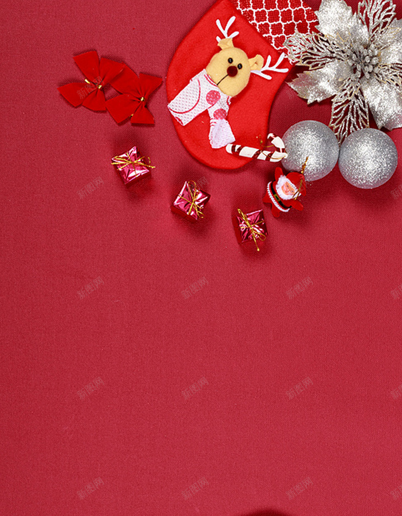 圣诞节红色手套礼物盒子H5背景jpg设计背景_新图网 https://ixintu.com 盒子背景 红色背景 手套 礼物 红色 H5背景 文艺 简约