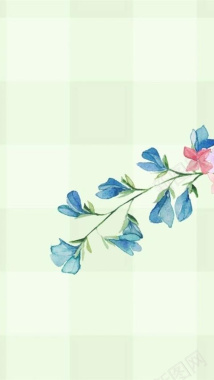 手绘小清新几何花朵H5背景素材背景