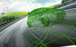 公路模板下载高速公路上的环保汽车高清图片