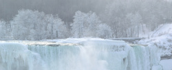 壮观瀑布摄影冰冻的瀑布高清图片