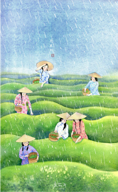 谷雨季节风景美图背景