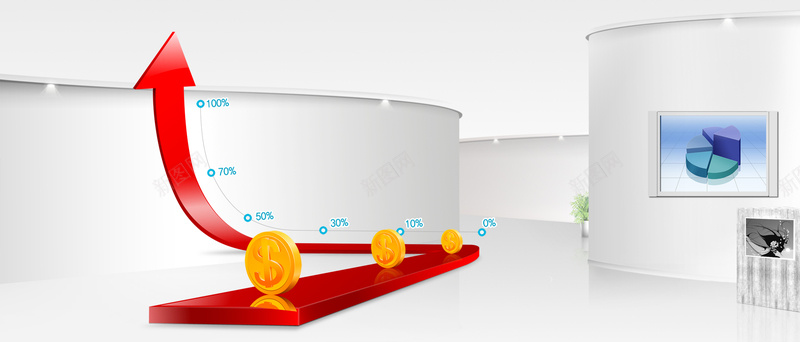 淘宝金融报表科技商务灰色展厅海报背景psd设计背景_新图网 https://ixintu.com 金融 报表 科技 商务 灰色 展厅 海报 背景 箭头 金币