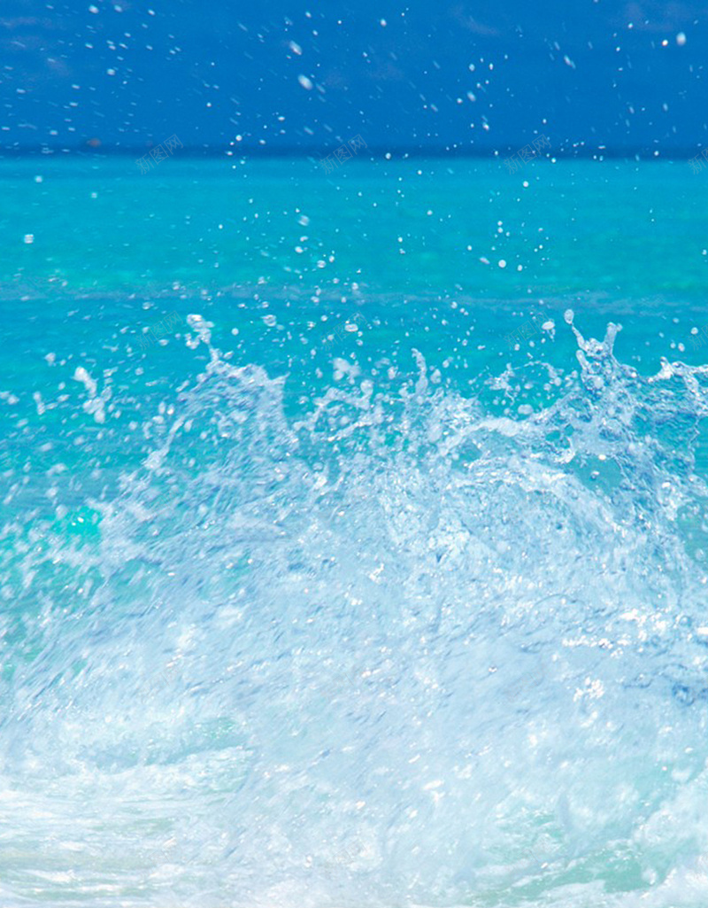 唯美海岛风景H5背景jpg设计背景_新图网 https://ixintu.com 蓝色 海水 浪花 天空 风景 H5 h5 摄影
