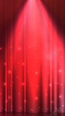 红色灯光舞台矢量图H5背景背景