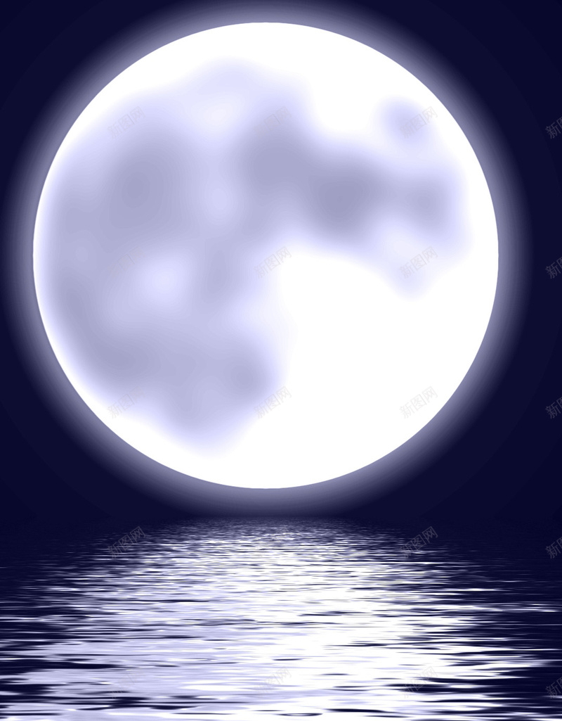 深夜唯美月光H5背景素材jpg设计背景_新图网 https://ixintu.com H5背景素材 唯美 月光 水波 深夜 深夜风景