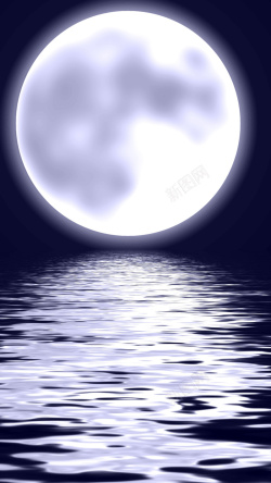 深夜唯美月光H5背景素材背景