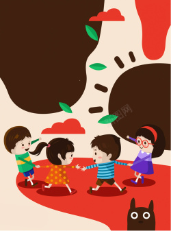 童年乐趣儿童节的海报设计高清图片