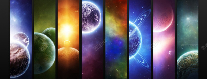 八大星球bannerjpg设计背景_新图网 https://ixintu.com 海报banner 星云 星海 星空 星际 星际星球太空宇宙科幻 大气