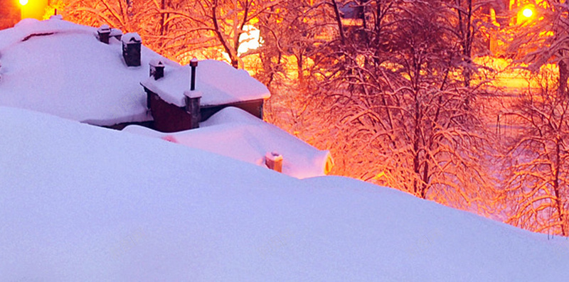 冬季的雪超清H5背景jpg设计背景_新图网 https://ixintu.com 天空 远山 建筑 灯光 树木 白雪 H5 h5 摄影 风景