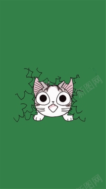 简约可爱萌猫咪卡通H5背景背景