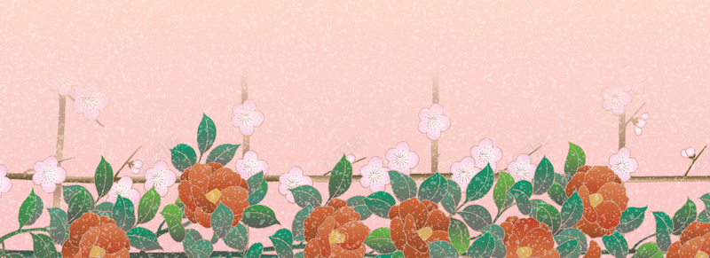 日本风格花纹粉色背景背景
