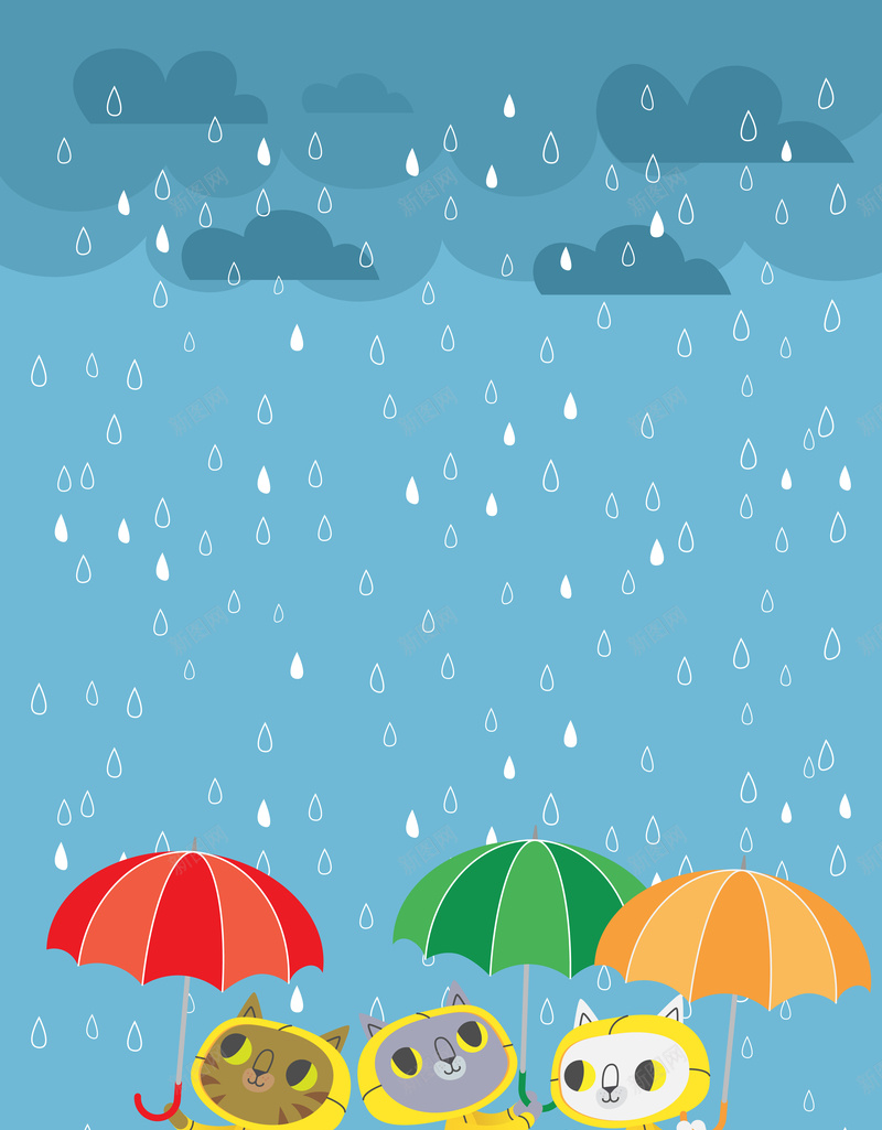 卡通简约小清新下雨背景psd设计背景_新图网 https://ixintu.com 下雨 卡通 简约 降雨 雨水 雨滴 云彩 雨伞 天气 节气 雨季 下雨背景 下雨海报