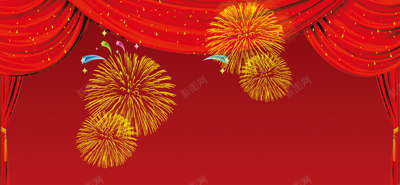 新年周年庆红色喜庆海报背景背景