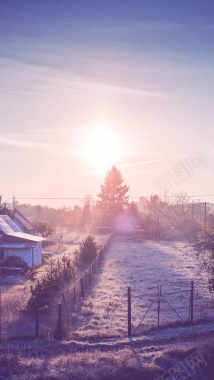 梦幻雪景风景摄影H5背景背景