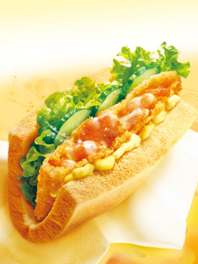 快餐三明治海报背景素材背景