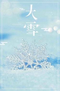 气节之大雪唯美雪花冰晶二十四节气之大雪高清图片