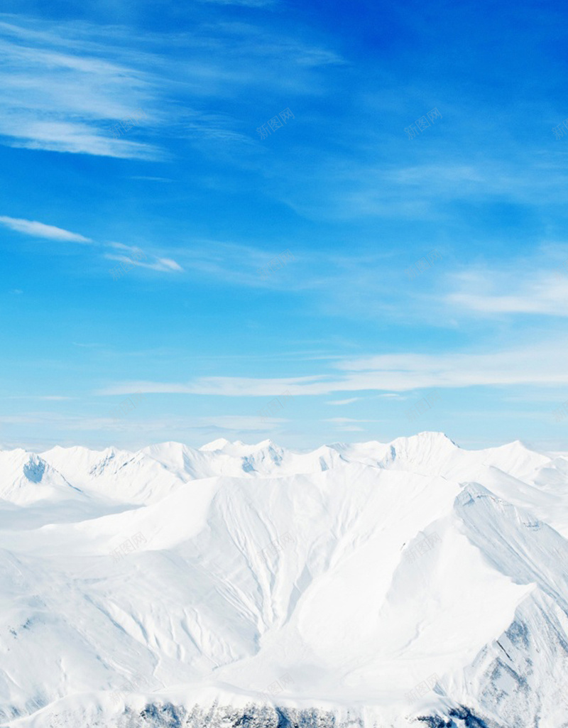 蓝天下的雪山H5背景jpg设计背景_新图网 https://ixintu.com 冬季 大气 清新 蓝天 雪山 文艺 小清新 简约